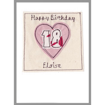 Personalised Heart Birthday Card For Her Any Age, 9 of 12