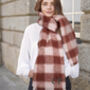 Personalised Gingham Checked Wool Scarf, thumbnail 3 of 3