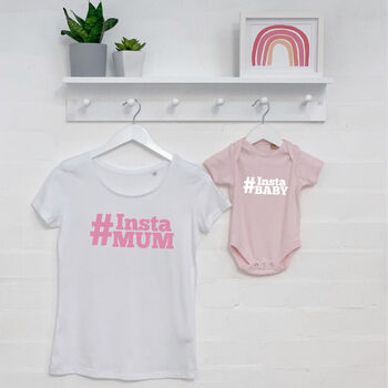 Instamum And Baby Mother And Child T Shirt Set, 5 of 7