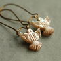 Mother Of Pearl Dove Bird Earrings, thumbnail 2 of 8