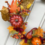 Luxury Autumn Jute Wreath With Mini Gourds And Pumpkins, thumbnail 4 of 6