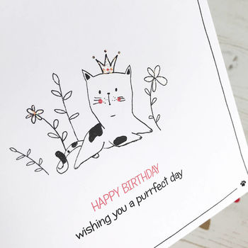 Purrfect Day, Cat Birthday Card, 2 of 3