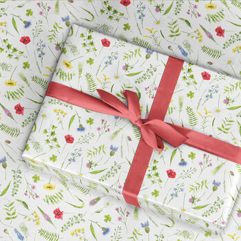 Wild Flower Wrapping Paper Roll Or Folded, 2 of 2