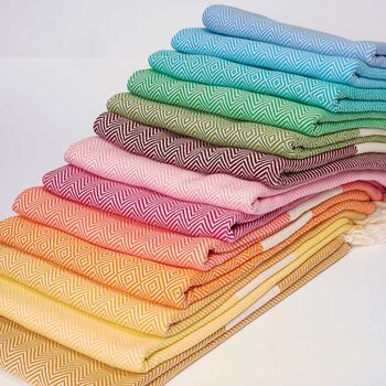 Hammam Towel/ Bath Towel Bright Pink, 3 of 3