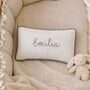 Personalised Name Muslin Nursery Cushion Cover, thumbnail 3 of 8
