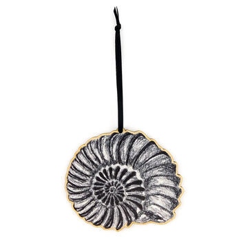 Ammonite Wooden Hanging Decoration, 2 of 4
