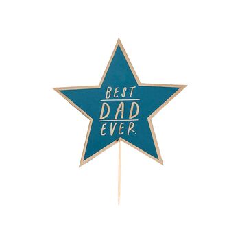 Best Dad Ever Gold Cake Topper, 2 of 2