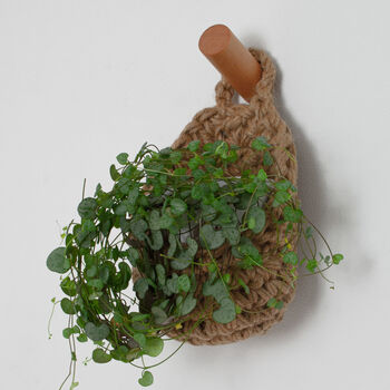 Crochet Jute Plant Hanging Basket, 6 of 6