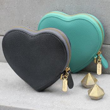 Personalised Luxury Leather Heart Purse, 5 of 12
