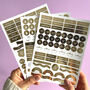 182 Foiled Self Care Stickers Pack Of Three Sheets, thumbnail 1 of 8
