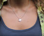 Sterling Silver Heart And Pearl Necklace, thumbnail 1 of 3