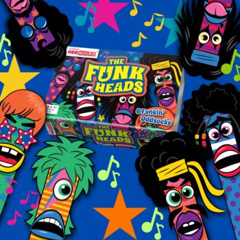 United Oddsocks Funk Head Men's Gift Box Set, 4 of 4