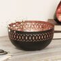 Decorative Black And Copper Bowl, thumbnail 4 of 8