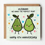 Husband Or Wife 4th Anniversary Card, thumbnail 2 of 5