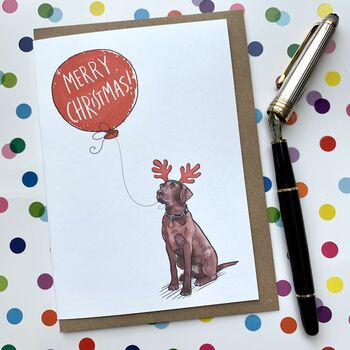 Labrador Christmas Card, 3 of 4