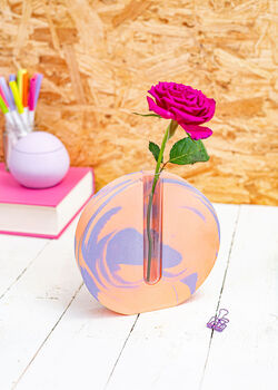 Colourful Round Jesmonite Test Tube Vase, 2 of 9