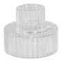 Ribbed Glass Candlestick Holders Set Of Two, thumbnail 6 of 7