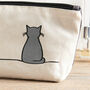 Sitting Cat Zip Bag, thumbnail 2 of 3