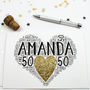 Personalised 50th Birthday Sparkle Card, thumbnail 5 of 12