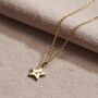 9ct Gold Mini Star Initial Birthstone Necklace, thumbnail 1 of 7