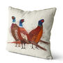 Pheasant Trio No2, British Wildlife Throw Cushion, thumbnail 3 of 5