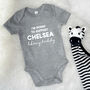 I'm Going To Support… Team Personalised Babygrow, thumbnail 1 of 9