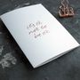 'It's Ok Not To Be Ok' Rose Gold Foil Card, thumbnail 2 of 3