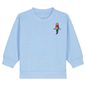 Babies Parrot Organic Cotton Sweatshirt, 5 of 7