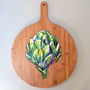 Hand Painted Artichoke Design Wooden Board, thumbnail 4 of 7