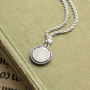 Engravable Sterling Silver Petite Round Necklace, thumbnail 2 of 5