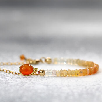 Orange Opal And Carnelian Charm Bracelet, 6 of 11