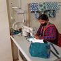 Handmade Toiletry Bag, Blue Kantha Stitch Sari Fabric, thumbnail 10 of 10