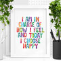'I Am In Charge Of How I Feel' Watercolour Print, thumbnail 1 of 2