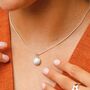 Howlite Healing Stone Necklace, Positivity, thumbnail 2 of 11