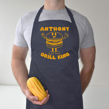 Personalised Grill King Cooking Apron, 5 of 12