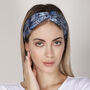 Stripes Blue Mulberry Silk Headband, thumbnail 4 of 7