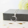 Sterling Silver Crescent Moon Necklace, thumbnail 2 of 8