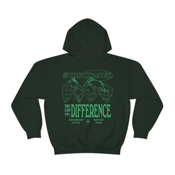 'Be The Change' Retro Style Environmental Hoodie, 9 of 12