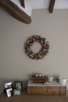 Lavender And Poppy Wreath Home Wall Decoration, 9 of 9