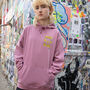 Acid House Unisex 90s Style Graphic Hoodie In Purple, thumbnail 6 of 6