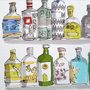 Colourful Gin Bottles Limited Edition Giclee Print, thumbnail 6 of 7