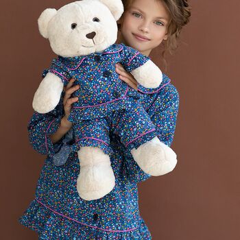 Fiorella Pyjama Set With Matching Teddy Bear Set, 4 of 9