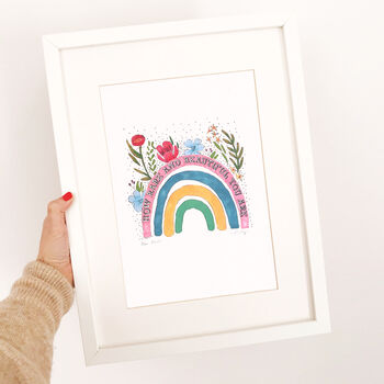Personalised 'How Rare You Are Rainbow' Print, 2 of 6