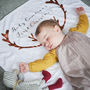 Personalised Antler Baby Blanket, thumbnail 1 of 5