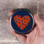 Flower Heart Compact Mirror Valentine Gift, thumbnail 7 of 10