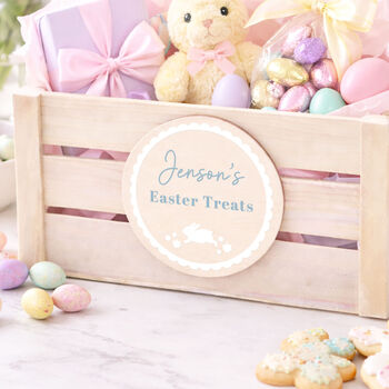 Personalised Easter Bunny Crate Treat Activity Box Easter Gift Idea, 4 of 6