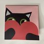 Handmade Cat Peaking Over Heart Pop Up Card, thumbnail 3 of 3
