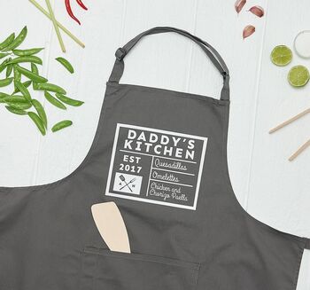 Personalised Daddy's Kitchen Apron, 2 of 5
