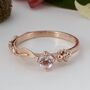 Ariel Leaf Engagement Ring, Gold And Morganite, thumbnail 1 of 8