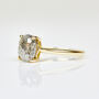 18ct Gold Cushion Cut Grey Diamond Engagement Ring, thumbnail 2 of 4